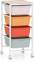Macaron 4 Drawer Rolling Storage Cart