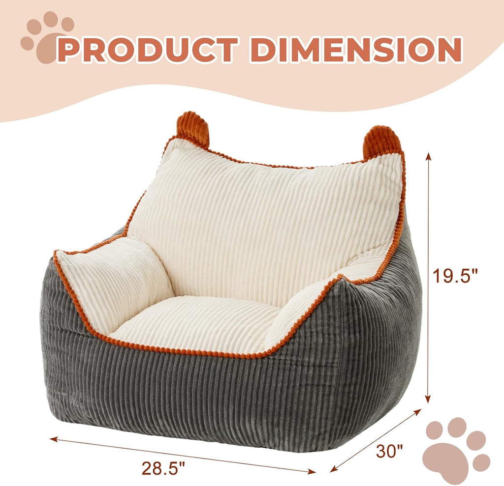 Plush Foam Filled Kids Bean Bag Chair