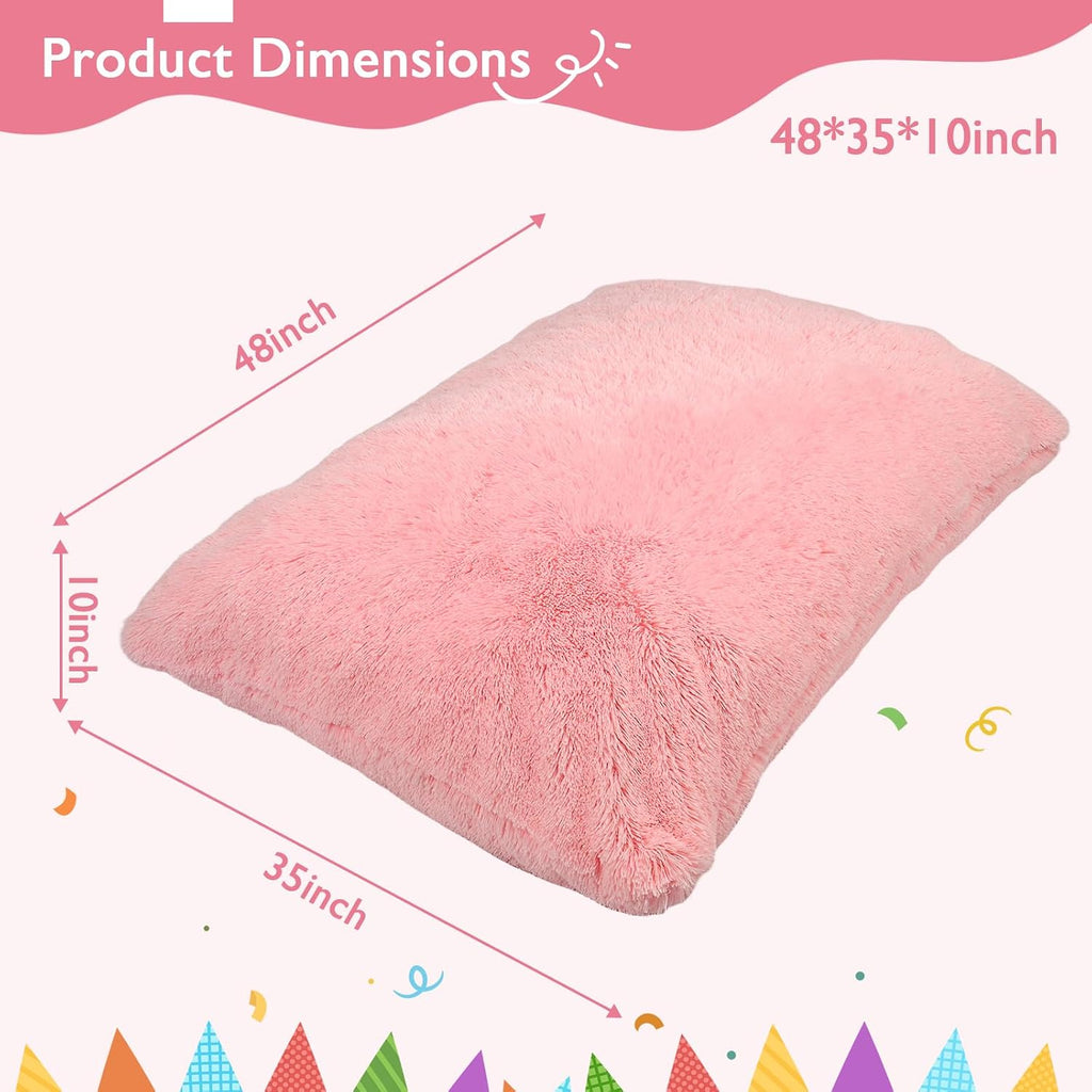 3 in 1 Pink Kids Bean Bag Chair Bed