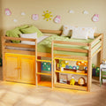 Natural Wood Kids Low Loft Bed