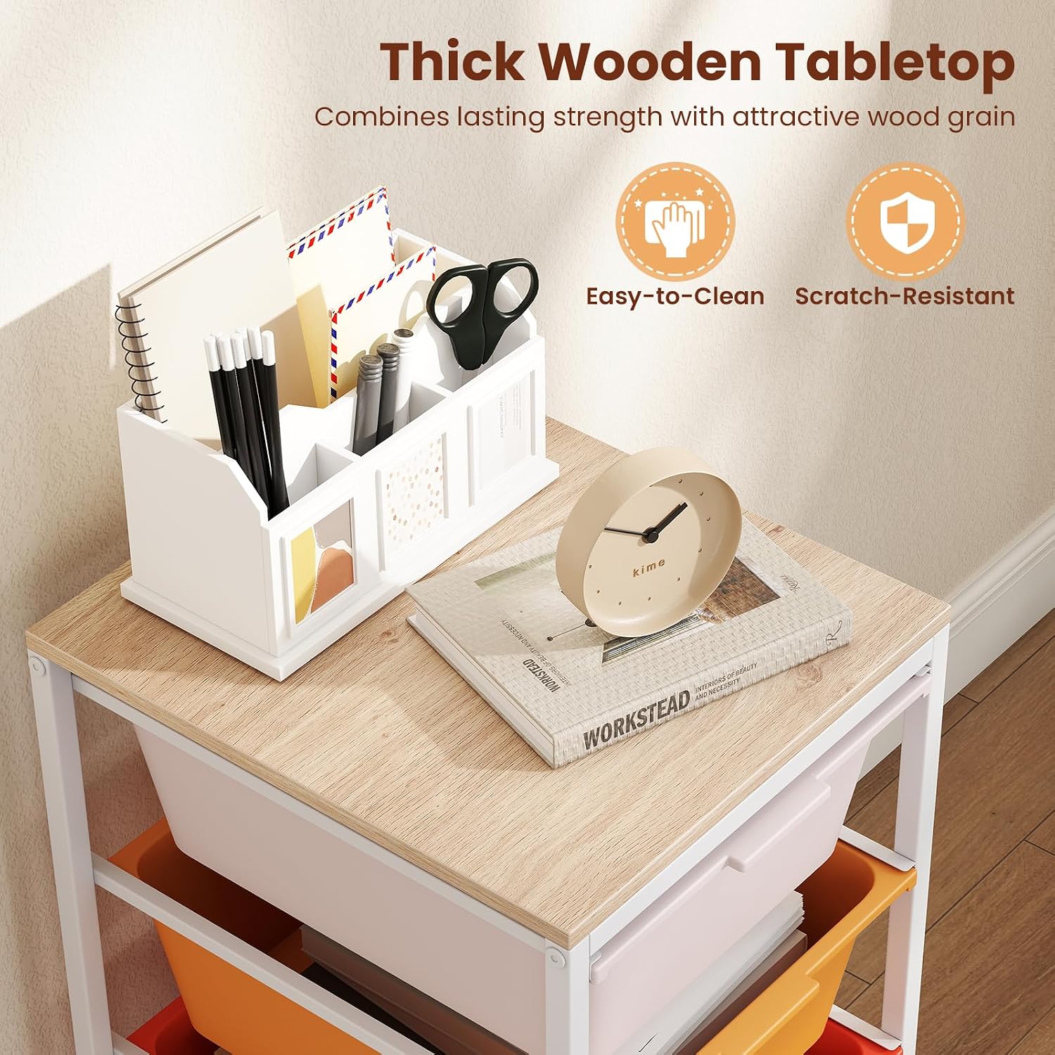 Macaron 4 Drawer Rolling Storage Cart