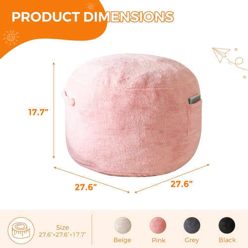 2.5FT Pink Foam Filled Bean Bag Sofa